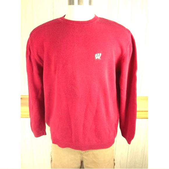 Wisconsin Badgers Men's L Embroidered Motion W Red - Picture 1 of 8